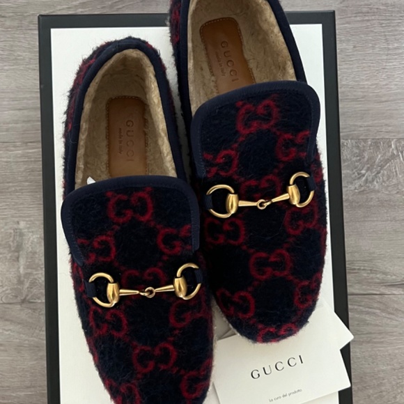 Gucci Fria Horsebit Loafers GG Wool - Picture 6 of 6